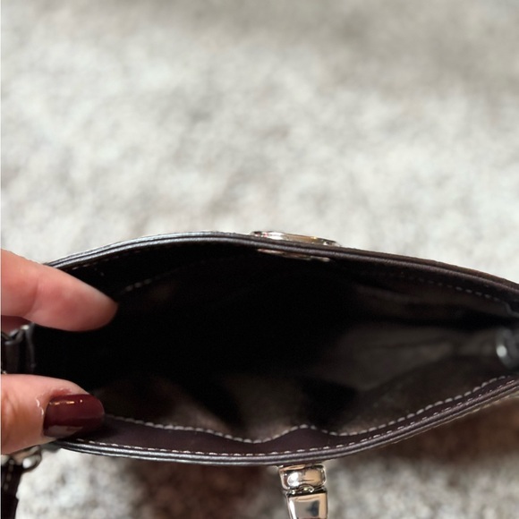 Coach Red Wristlet with Signature Pattern - Picture 3 of 3